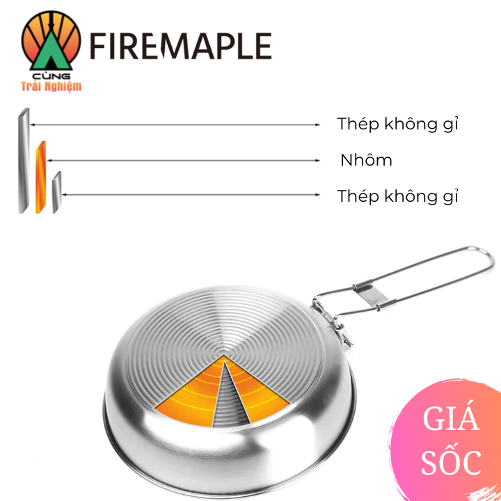 Chảo Cao Cấp Chuyên Dụng Dã Ngoại Fire-Maple Cho Hoạt Động Nấu Ăn Ngoài Trời FMC-ANTARC-FRYPAN-8