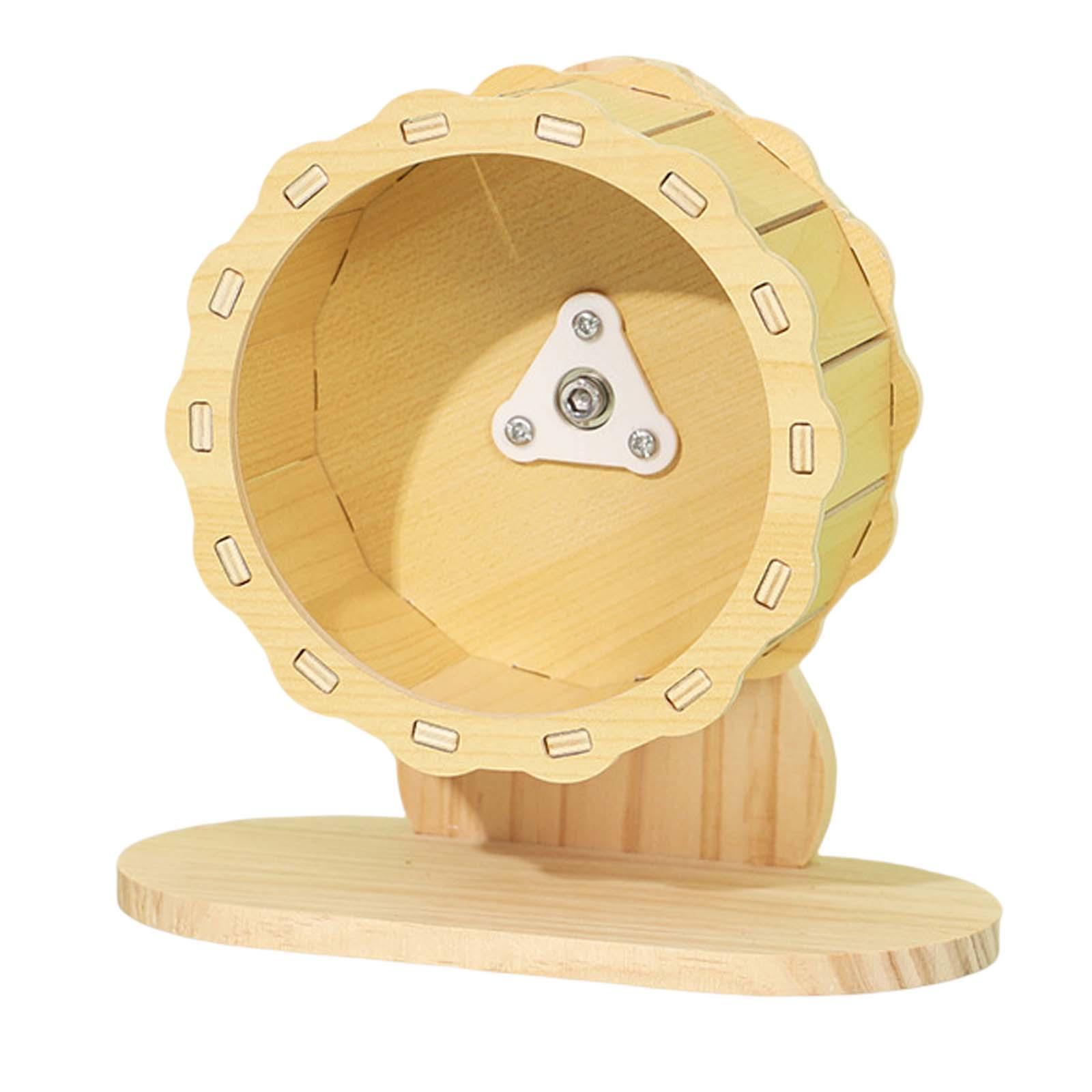Hamster Wooden Running Wheel Adjustable Guinea Pig Kitten Exercise Wheel Toy