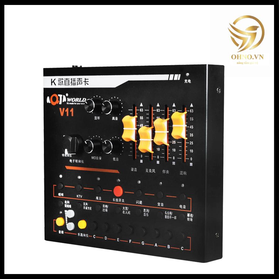 Sound Card Thu Âm V11 Sound Card USB Thiết Bị Thu Âm Livestream