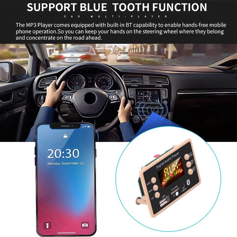 Module Bluetooth - Mạch giải mã Âm Thanh TF, Mp3, Bluetooth 5.0 Sử dụng nguồn 12v dùng cho Amply, Loa kéo, Xe hơi ....