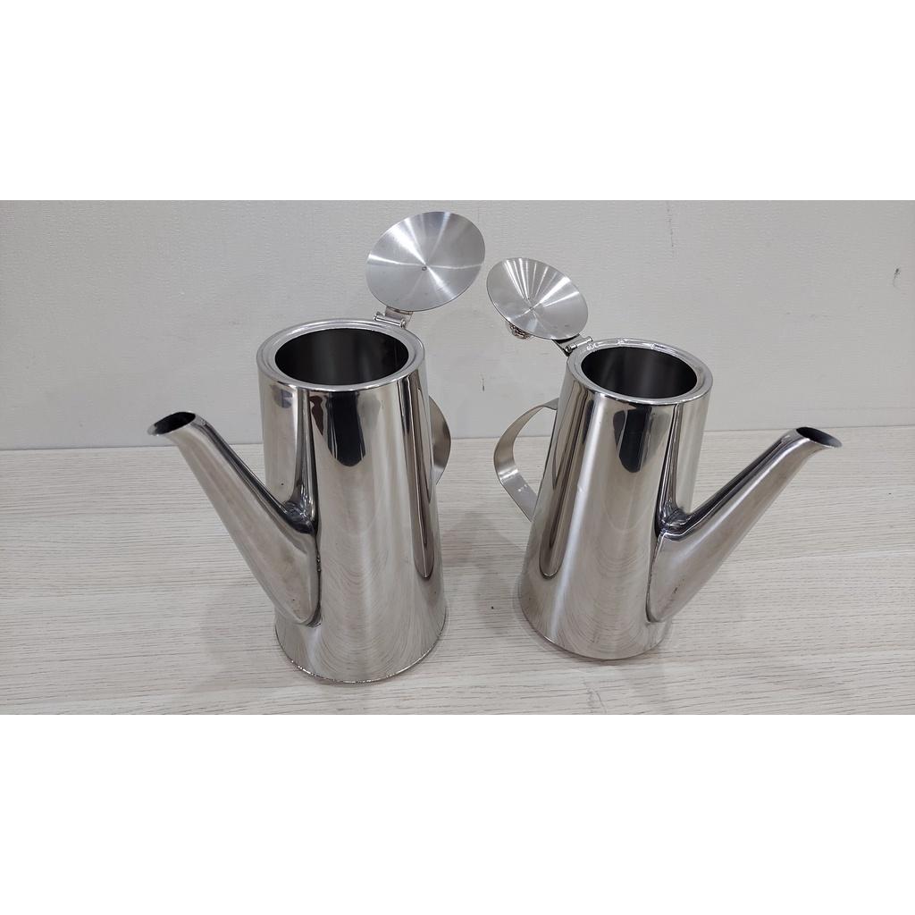 Bình inox,ấm inox 304 có vòi rót, đựng trà cafe