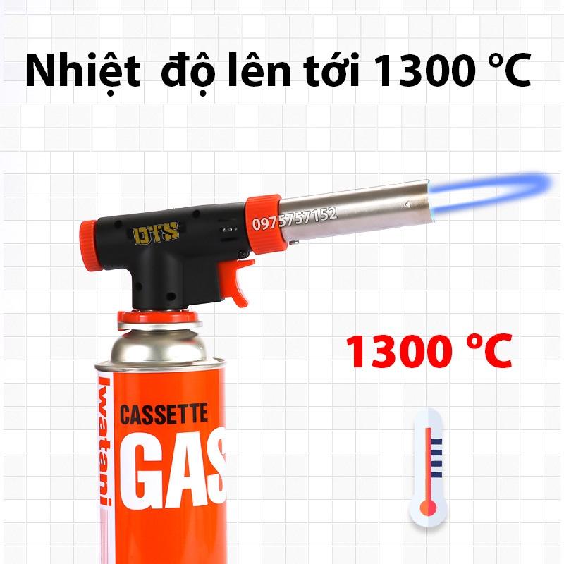Đèn khò ga xoay 360 độ đánh lửa tự động, hai chế độ lửa linh hoạt, cây đèn khò đa năng - Núm điều chỉnh nhiệt 1300 độ C