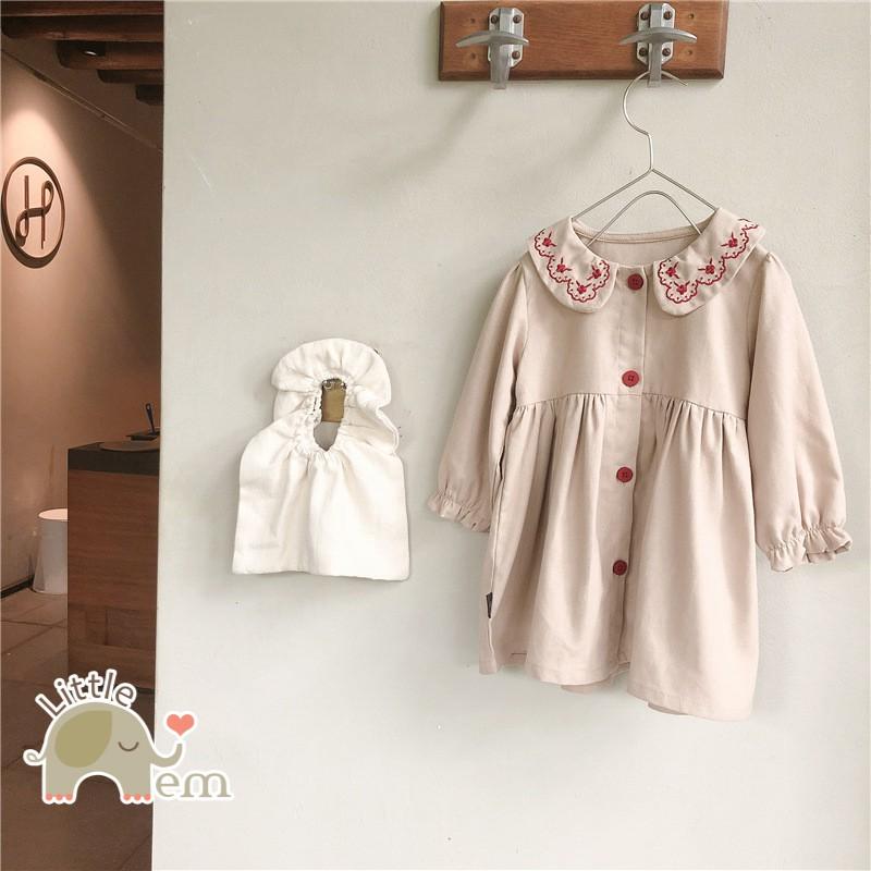 Váy bé gái _ Cổ sen thêu