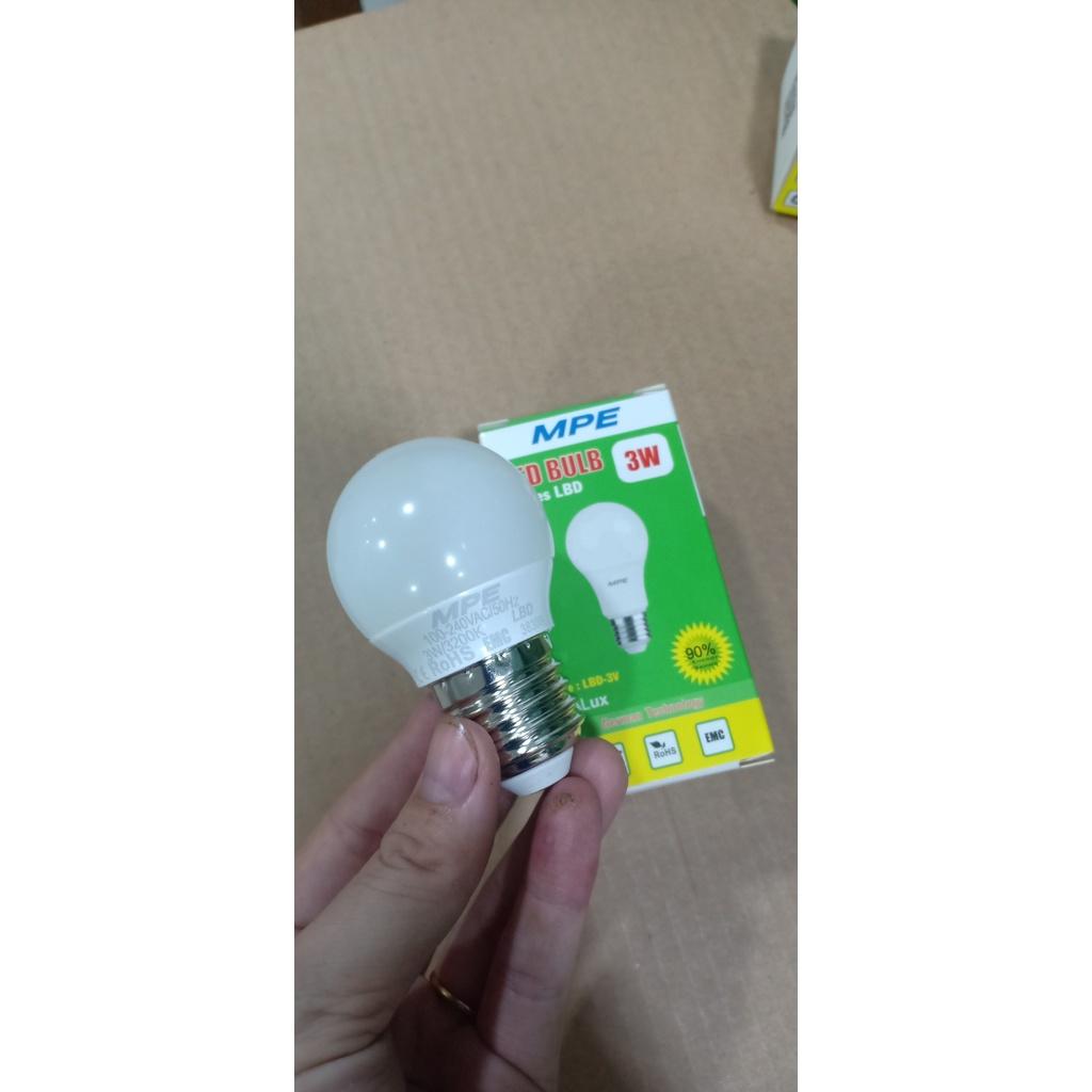 (HCM , toàn quốc) Bóng Đèn tròn Led Bulb 3W thương hiệu MPE