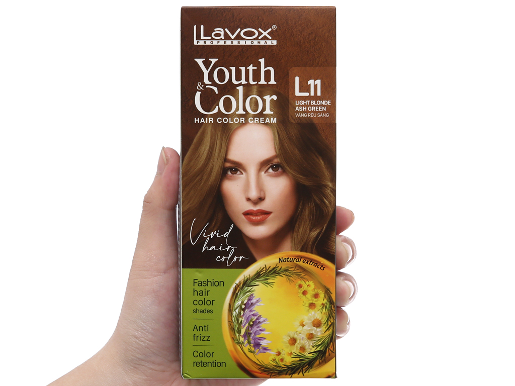 Kem nhuộm màu tóc cao cấp Lavox Youth&Color L11 (Vàng Rêu sáng)