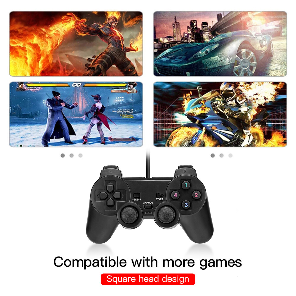 Tay cầm chơi game Vinetteam Ucom 704/ SB-19 cho PC và Laptop, cổng USB rung và joystick - hàng chính hãng