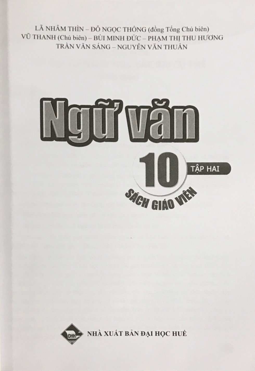 SGV Ngữ Văn Lớp 10 Tập 2 Dành Cho Giáo Viên - Bộ Cánh Diều