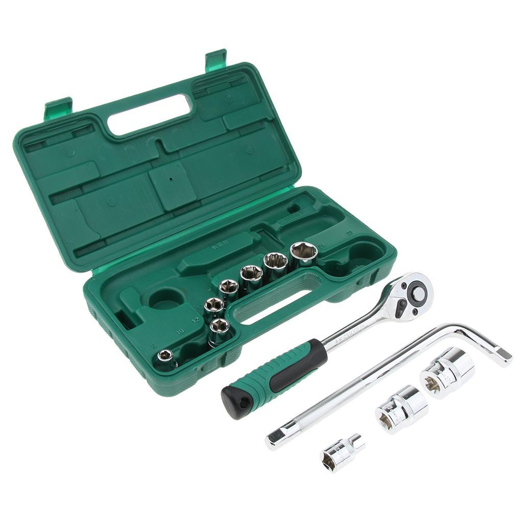 13pcs 1/4 Inch Drive Hex Bit Socket Set Socket wrench Set Wrench Adapter