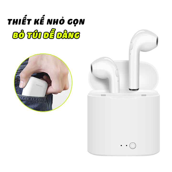 Tai nghe bluetooth không dây 2 bên cho iPhone I7S - Hàng nhập khẩu