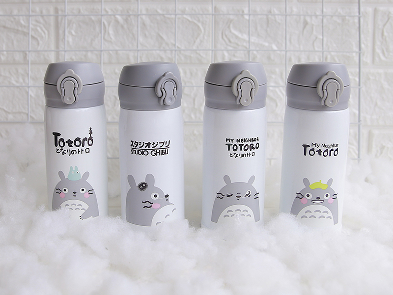 Bình giữ nhiệt inox Totoro nắp cài 330ml - Giao mẫu ngẫu nhiên