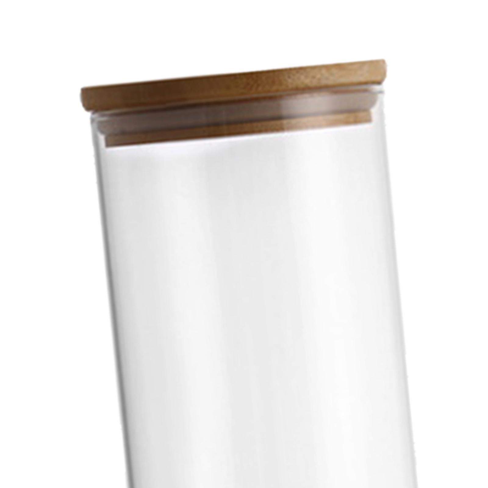 5x Food Storage Canisters Organizer Glass Storage Jar for Candy Spice Grains