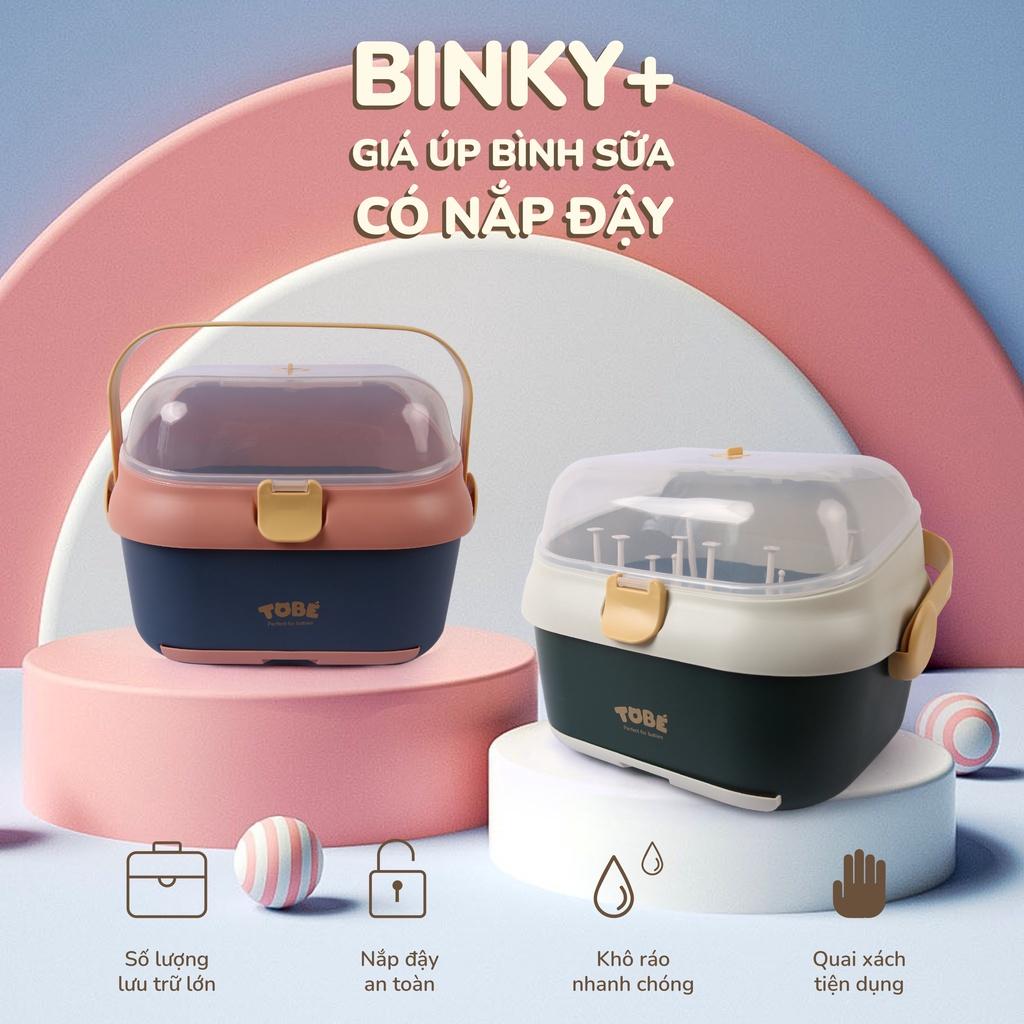 Giá úp bình sữa có nắp đậy Binky Plus an toàn cho bé