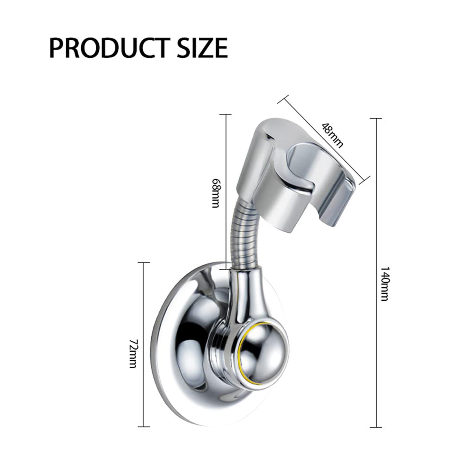 Shower Head Holder Suction Cup Handheld Bracket Adjustable Height Shower Holder, Removable Wall Mounted Suction Bracket