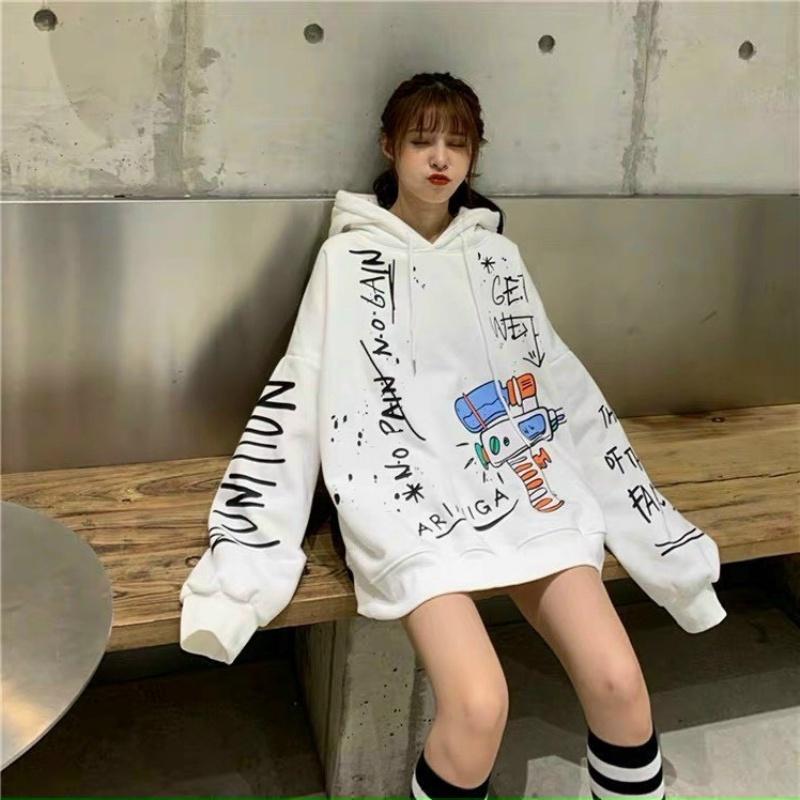 Áo hoodie nữ nam unisex có mũ ulzzang hàn quốc cặp đôi local brand nỉ ngoại cao cấp da cá form rộng cute zip HỌA TIẾT