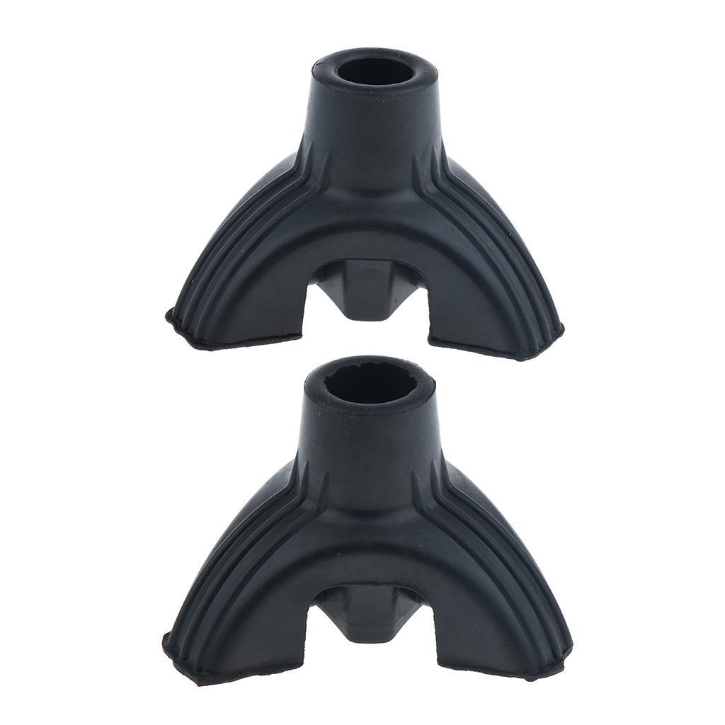 2x Adults Universal Rubber Replacement Tips for Cane Crutch