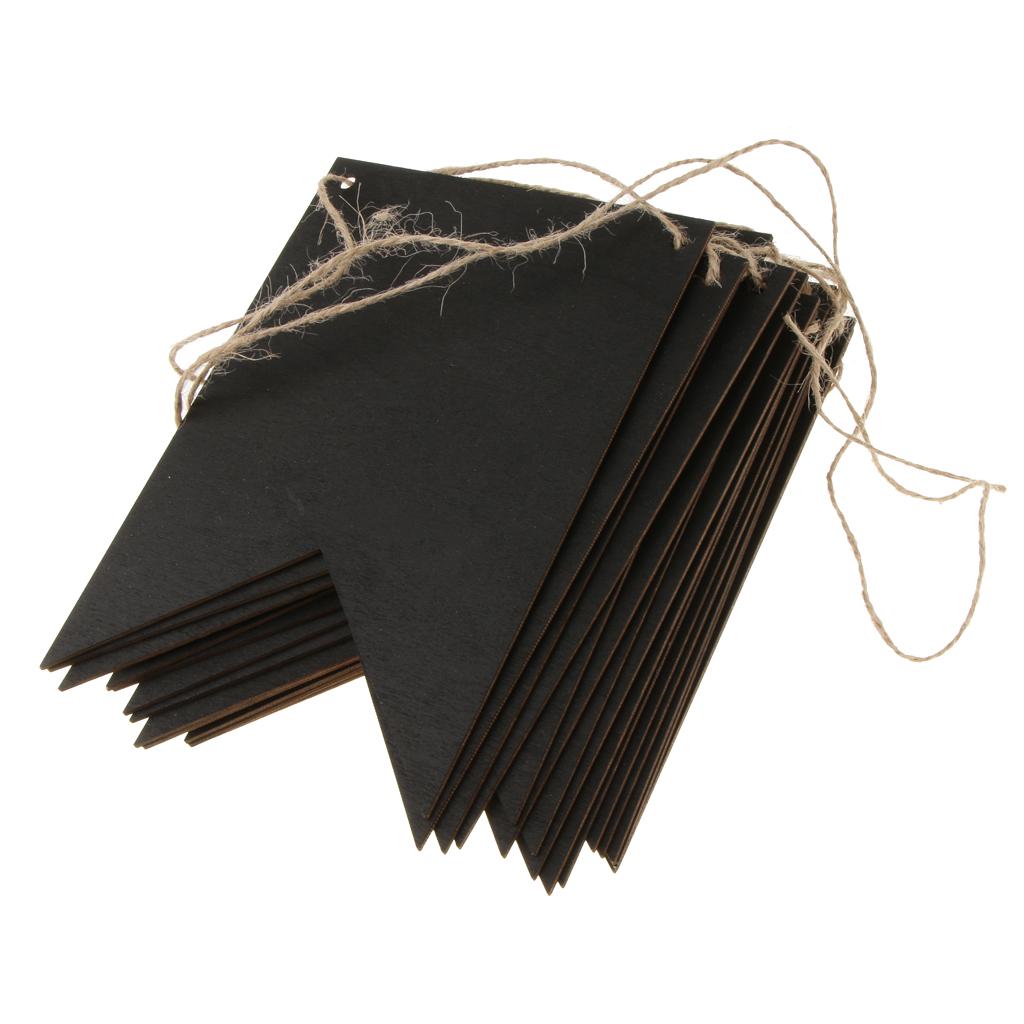 Wooden Chalkboard Pennant Flag DIY Banner Garland Party Decor