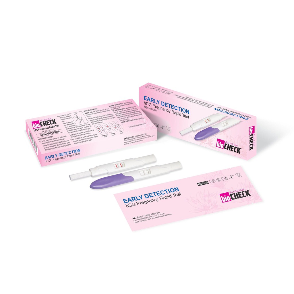 [ CHÍNH XÁC 100% ] - BÚT THỬ THAI EARLY DETECTION BIOCHECK - THƯƠNG HIỆU MỸ