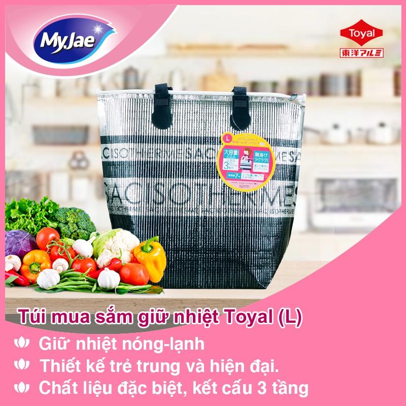 [MyJae x Toyal] Túi giữ nhiệt nóng lạnh Nhật Bản đựng hộp cơm văn phòng thực phẩm có quai xách tiện lợi 2 size M, L