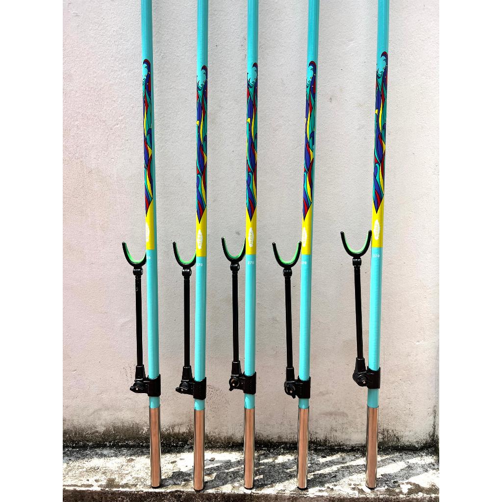 Cán vợt và gác cần Nhã Lam chất liệu carbon từ 2m1 đến 2m7