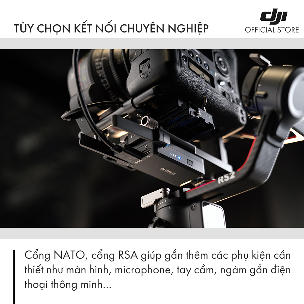 Tay Cầm Gimbal Chống Rung DJI Ronin RS 2 Combo - Hàng Chính Hãng - Bảo Hành 12 Tháng