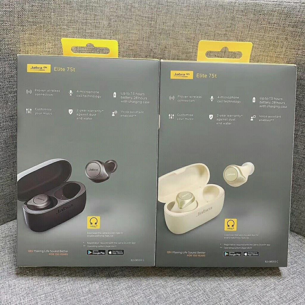 Tai Nghe Jabra Elite 75t Không Dây Âm Thanh Sống Động Chất Lượng Cao