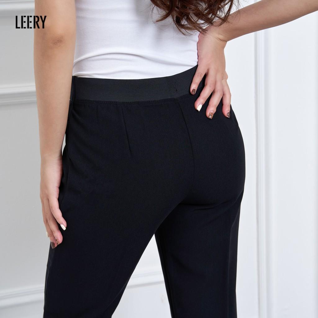Quần baggy đen, thiết kế lưng chun VNXK QD16DEN