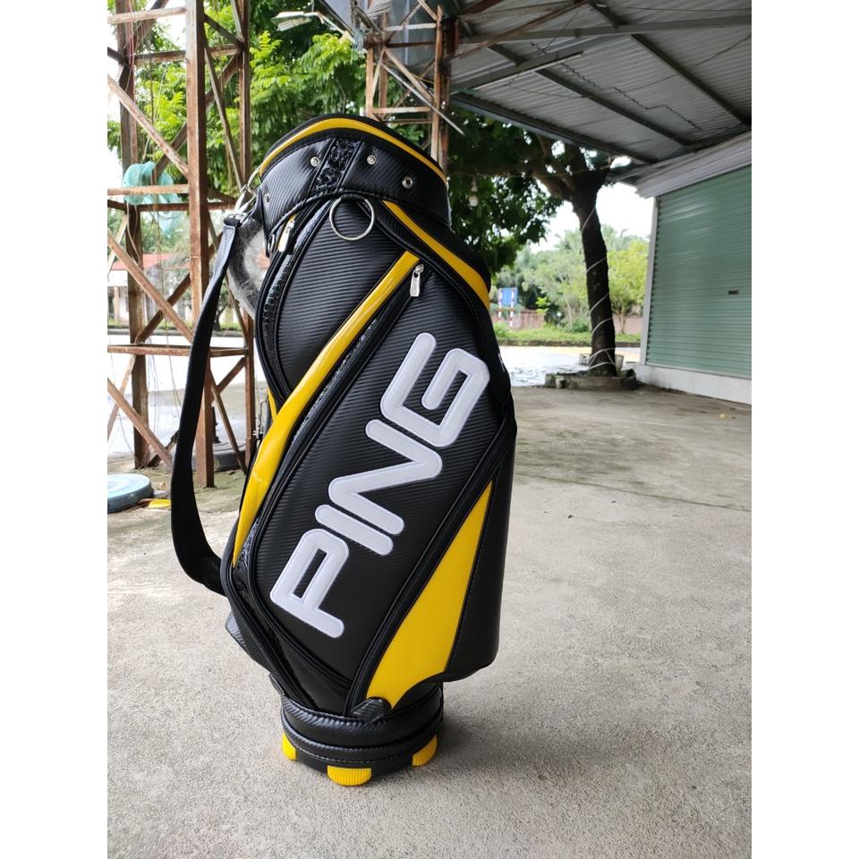 Túi gậy golf Ping túi đựng 14 - 16 gậy da PU chống nước 5 ngăn cao cấp shop GOLF PRO TM022