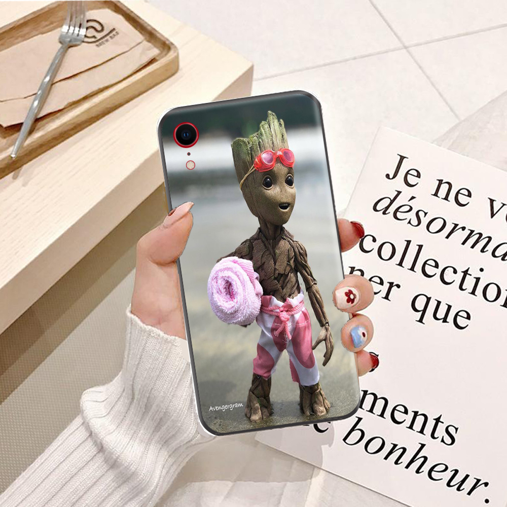 Ốp lưng điện thoại iPhone XR viền silicon dẻo TPU  hình Baby Groot - Hàng chính hãng