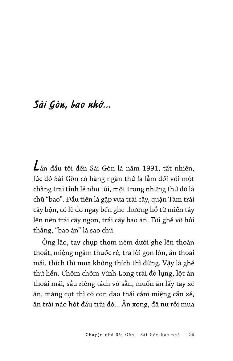 Sách Chuyện Nhỏ Sài Gòn Bao Nhớ