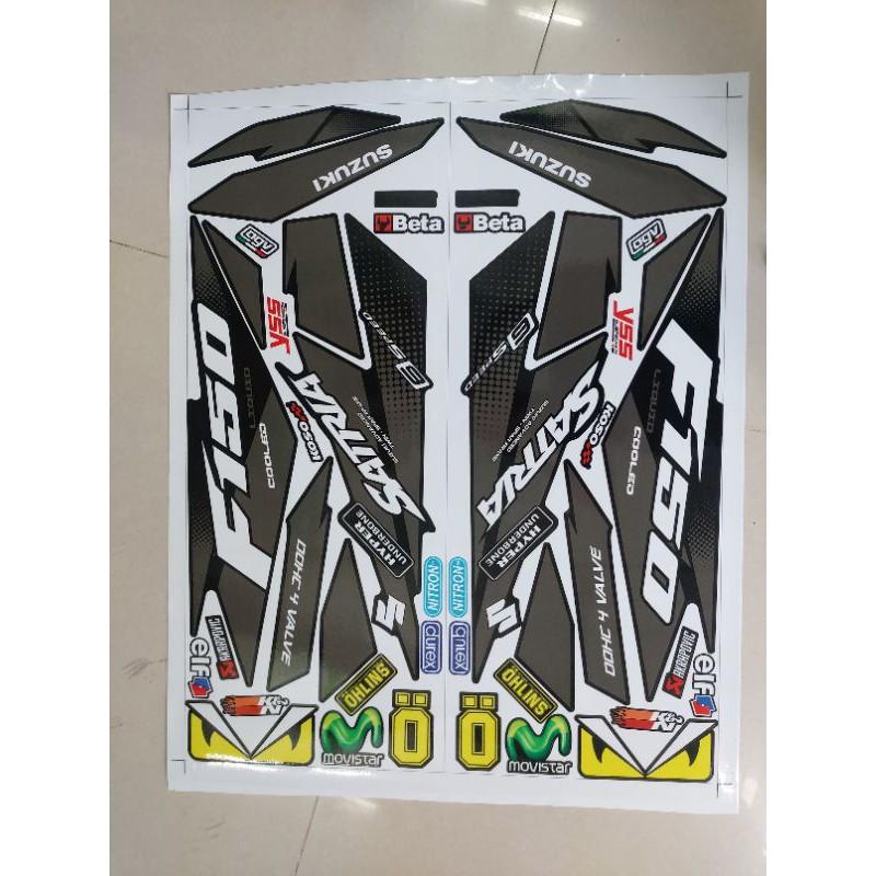 Tem rời xe suzuki satria F150 có tặng kèm logo