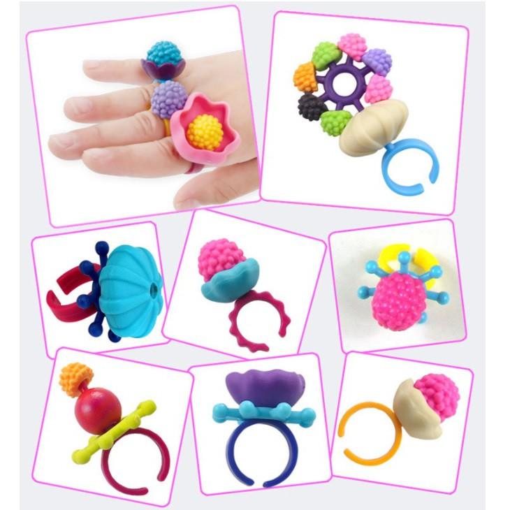 Hộp Xâu Vòng Hạt Pop 350 Hạt Kèm 2 Bờm , 2 Vòng Tay