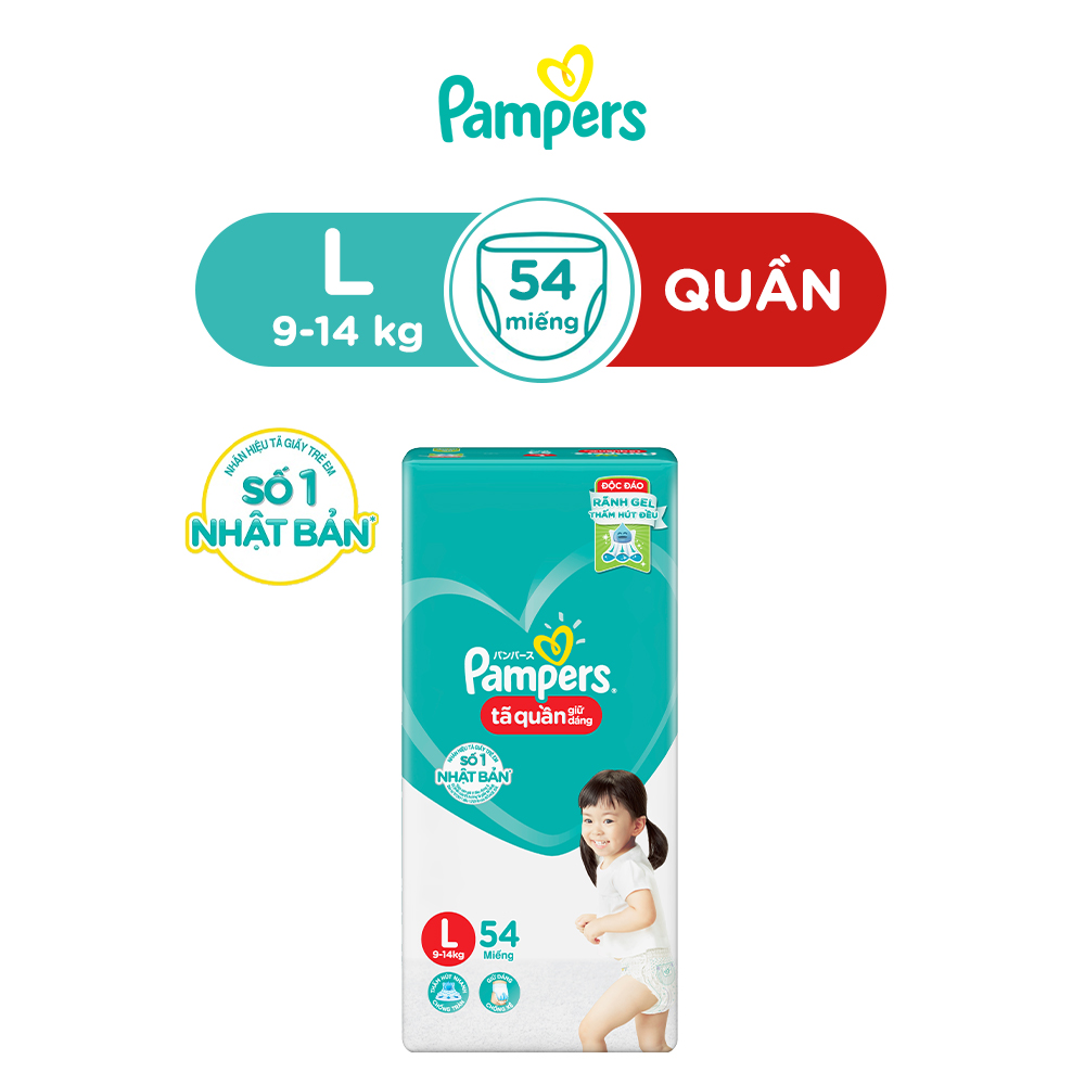 Tã/Bỉm Quần PAMPERS Giữ Dáng Mới Gói Đại M60/L54/XL48/XXL44