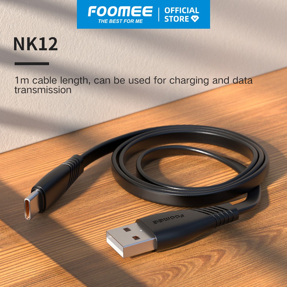 Cáp USB Type-C Foomee 1m NK12 - Hàng chính hãng Sạc Nhanh