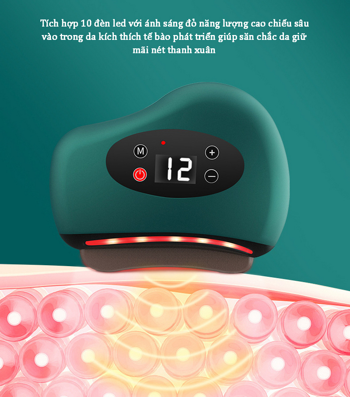 Máy Massage Chăm Sóc Da Thông Minh, Tác Dụng Cạo Gió Chống Lão Hóa Vline Facial Care - Home and Garden