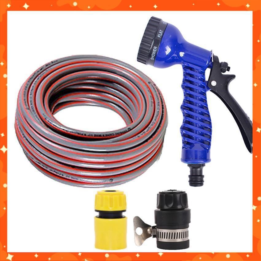 Bộ dây tăng áp 3 lần vòi xịt nước rửa xe, tưới cây loại 7-10m 206843