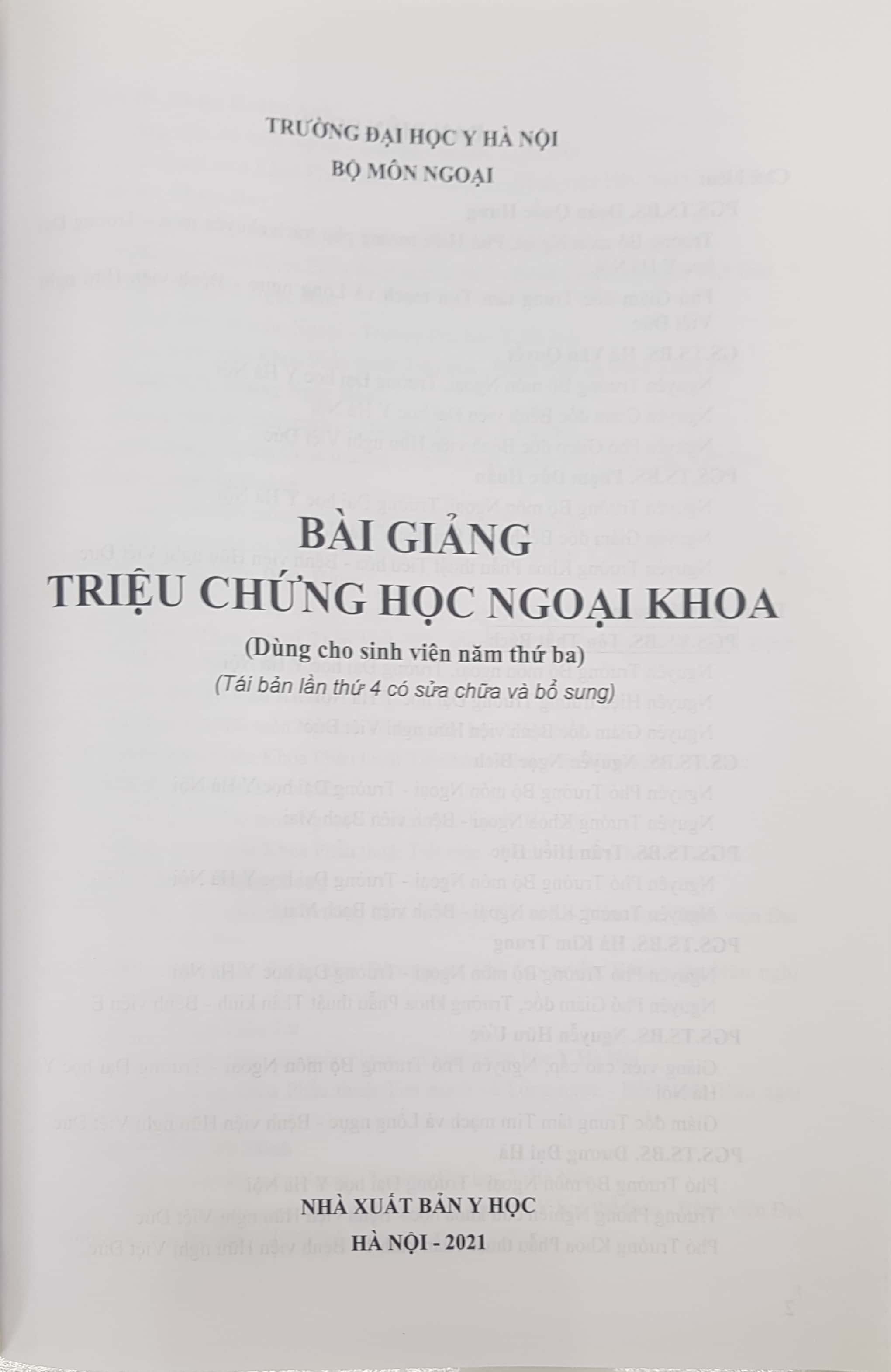 Benito - Sách - Bài giảng triệu chứng học ngoại khoa (Dùng cho sinh viên năm thứ ba) - NXB Y học