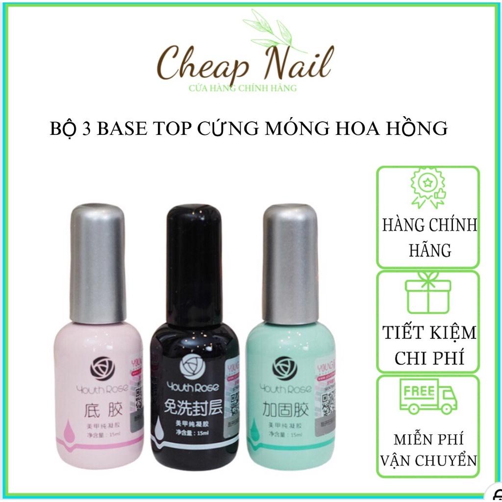 BASE TOP CỨNG MÓNG HOA HỒNG 15ml- beeshi shop nail