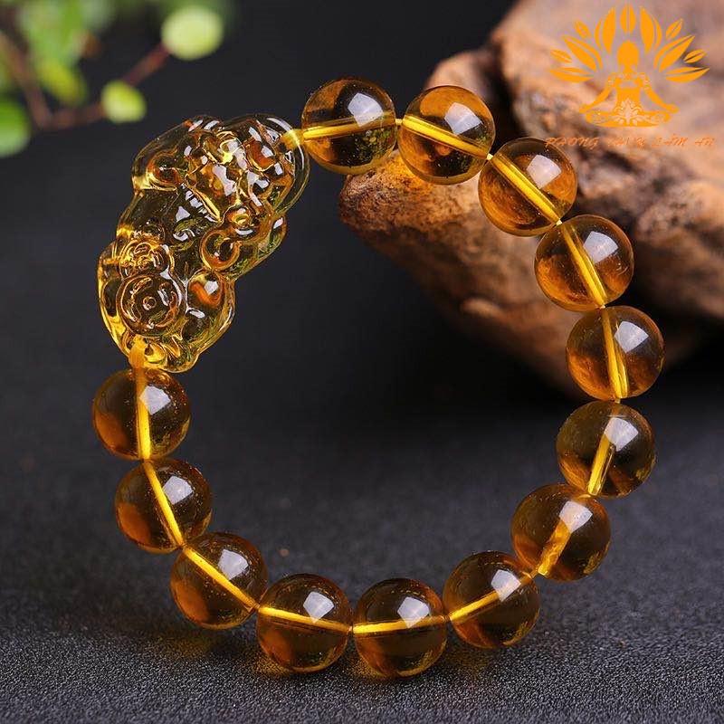 VÒNG TAY TỲ HƯU ĐÁ THIÊN NHIÊN ĐỦ MÀU TÌNH DUYÊN MAY MẮN TÀI LỘC TẶNG KÈM HỘP GẤM CAO CẤP TÌ HƯU