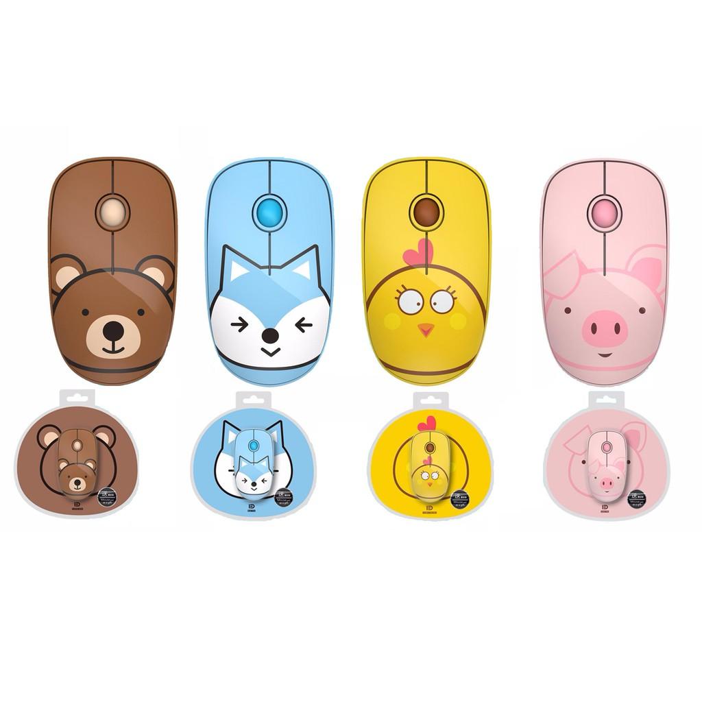 Chuột FD KHÔNG DÂY E680 THÚ CỨNG SIÊU CUTE + Pad - MÀU NGẪU NHIÊN