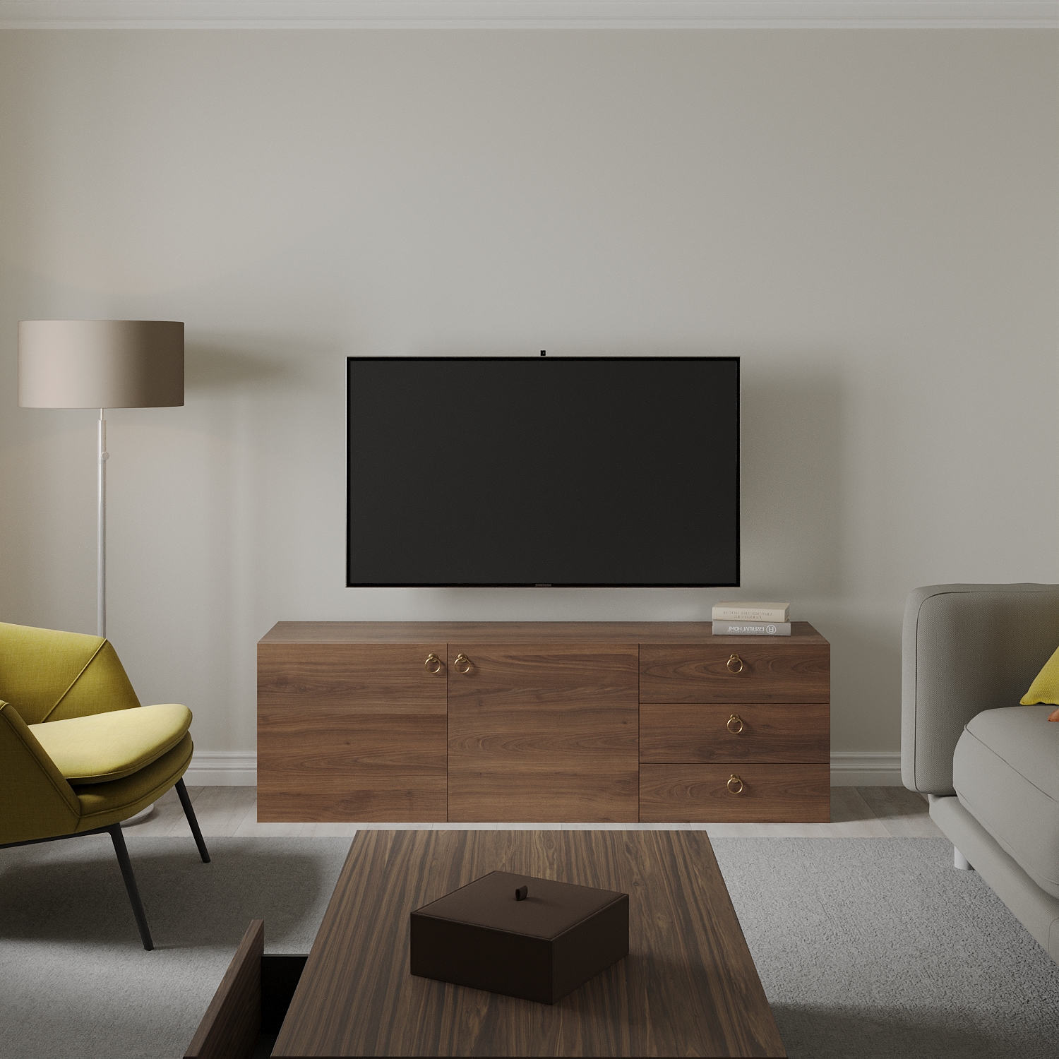 [Happy Home Furniture] WESLEY, Kệ Tivi 3 ngăn kéo - 2 cửa mở, 160cm x 40cm x 50cm ( DxRxC)   , KTV_004
