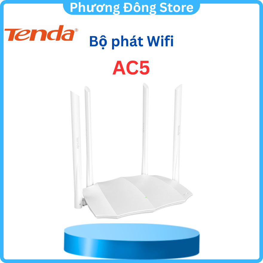 Bộ phát wifi Tenda AC5 chuẩn AC1200Mbps - Hàng chính hãng