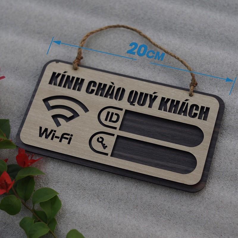 Bảng Gỗ Decor Quán Free Wifi trang trí cao cấp hiện đại decor