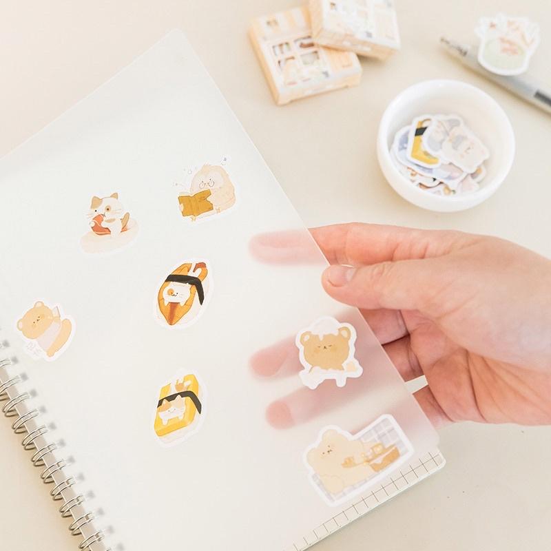 Hộp sticker 45 miếng trang trí sổ hàn quốc cute - VPP THIÊN ÁI