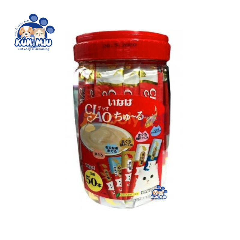 Sốt/ Snack thưởng Ciao Churu cho mèo Hộp 50 thanh