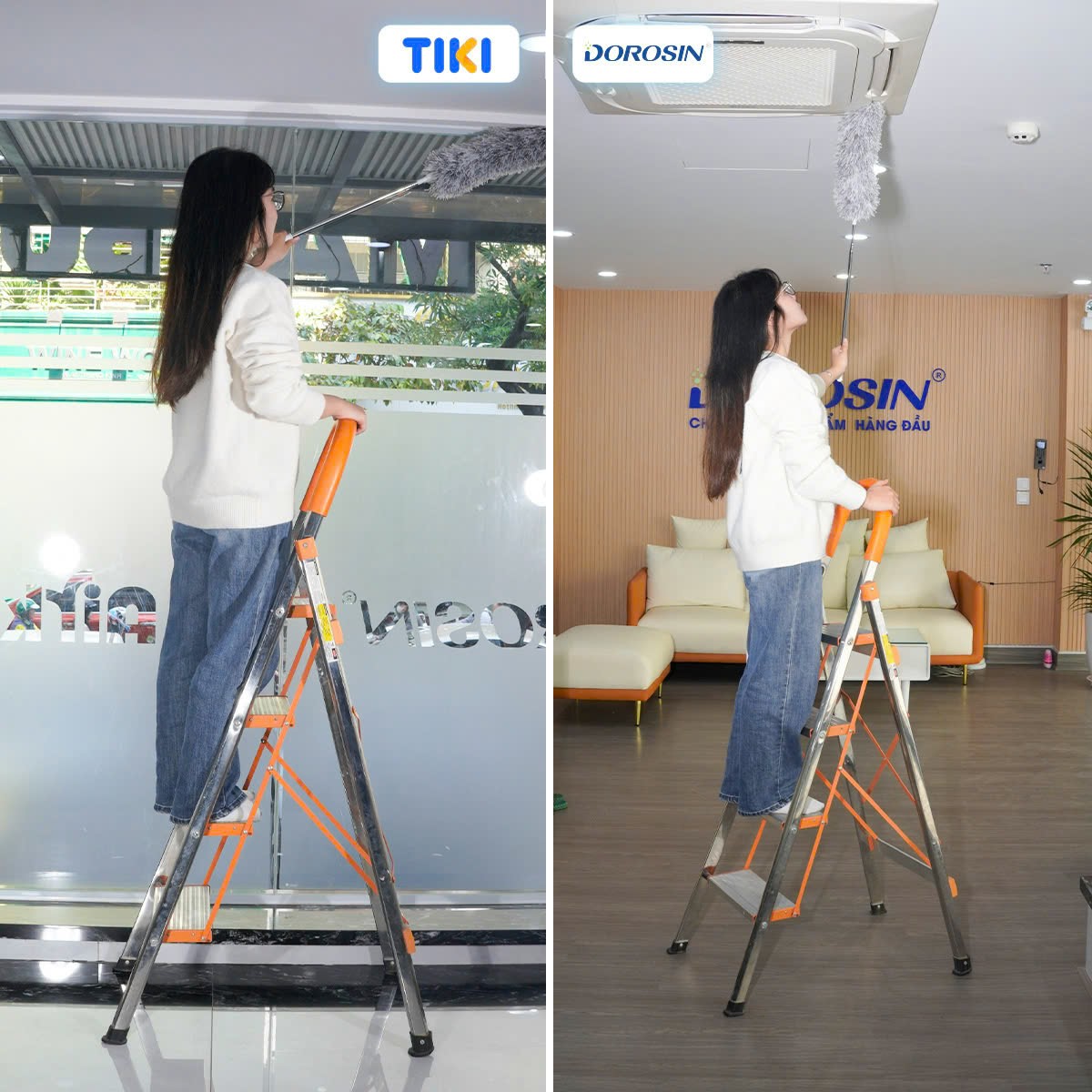 Chổi Phủi Bụi Đa Năng Đầu Lông Mềm Mại Nhanh Khô Phủi Sạch Bụi Bẩn Dễ Dàng Sử Dụng - HÀNG TẶNG KÈM KHÔNG BÁN