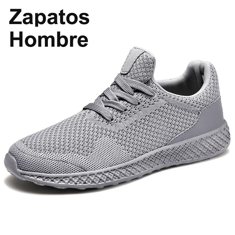 Giày chạy bộ cực nhẹ cho nam giới MESH MESH HAINERS CASUAL Tất cả giày thể thao màu xám đen cộng với thể thao thể thao kích thước Color: Black Shoe Size: 44