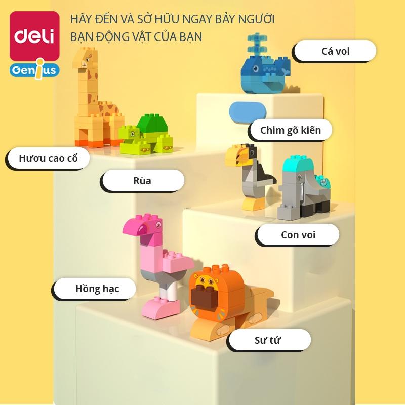 Bộ Đồ Chơi Lego Lắp Ráp Xếp Hình Cầu Trượt Thả Bi Vườn Bách Thú Deli - Đồ Chơi Giáo Dục Cho Bé Từ 3 Tuổi Phát Triển Tư Duy Trí Tuệ Nhận Biết Của Trẻ - 74543 74544