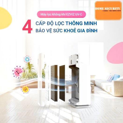 MÁY LỌC KHÔNG KHÍ EZVIZ UV-C AIR PURIFIER - 4 CẤP ĐỘ LỌC - BẢO HÀNH 24 THÁNG - HÀNG CHÍNH HÃNG