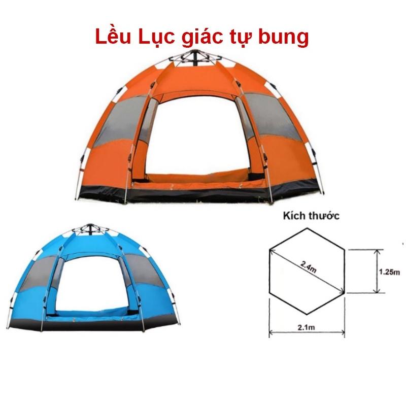 Lều cắm trại tự bung dành cho 4-5 người, chống thấm nước, thông gió mát mẻ