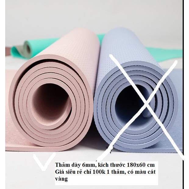 (Được chọn màu và tặng kèm quà) Thảm tập yoga định tuyến TPE 8mm cao cấp và nhiều mẫu thảm khác